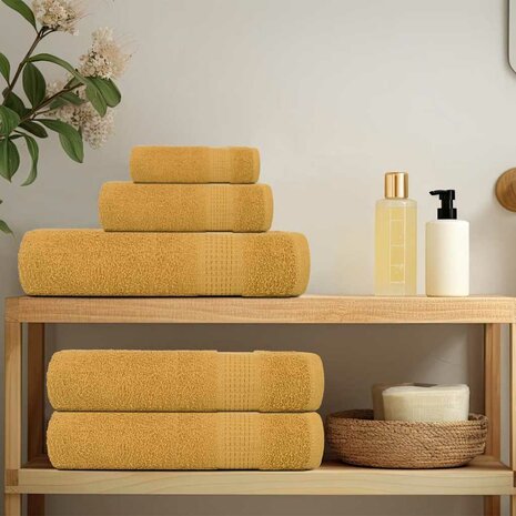 Handdoeken FROGN 2 st 100x200 cm 360 g/m&sup2; goud 3