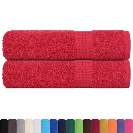 Badhanddoeken FROGN 2 st 100x150 cm 360 g/m&sup2; rood 2