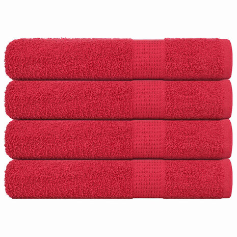 Handdoeken FROGN 4 st 100x200 cm 360 g/m&sup2; rood 1
