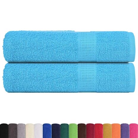 Handdoeken FROGN 2 st 50x100 cm 360 g/m&sup2; turquoise 2