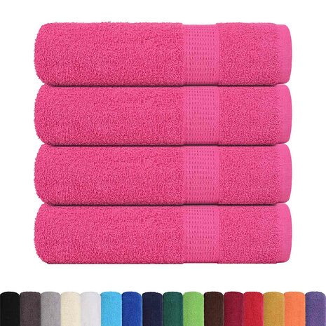 Douchehanddoeken FROGN 4 st 70x140 cm 360 g/m&sup2; roze 2