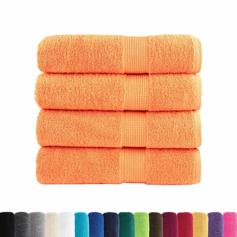 Badhanddoeken SOLUND 4 st 600 g/m&sup2; 70x140 cm oranje 2