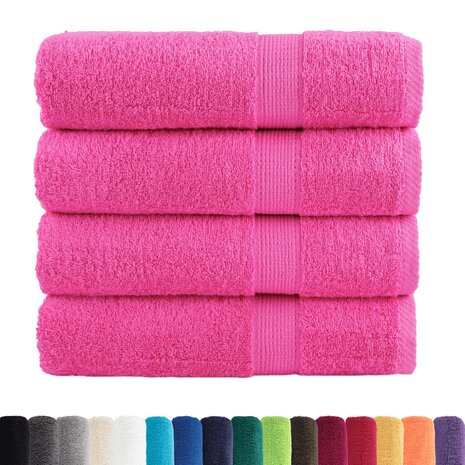 Badhanddoeken SOLUND 4 st 600 g/m&sup2; 70x140 cm roze 2