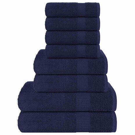 8-delige Handdoekenset FROGN 360 g/m&sup2; marineblauw 1
