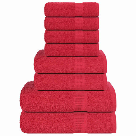 8-delige Handdoekenset FROGN 360 g/m&sup2; rood 1