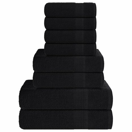 8-delige Handdoekenset FROGN 360 g/m&sup2; zwart 1