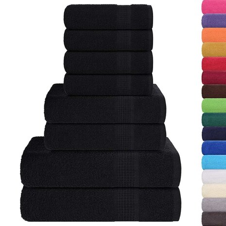8-delige Handdoekenset FROGN 360 g/m&sup2; zwart 2