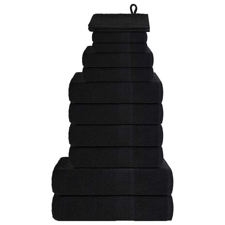12-delige Handdoekenset FROGN 360 g/m&sup2; zwart 1