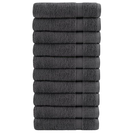 Handdoeken SOLUND 10 st 600 g/m&sup2; 50x100 cm antracietkleur 1