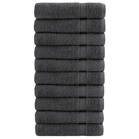 Handdoeken SOLUND 10 st 600 g/m&sup2; 100x150 cm antracietkleur 1