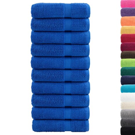 Handdoeken SOLUND 10 st 600 g/m&sup2; 50x100 cm blauw 2
