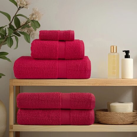 Handdoeken SOLUND 10 st 600 g/m&sup2; 100x200 cm rood 3