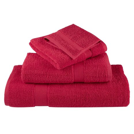Handdoeken SOLUND 10 st 600 g/m&sup2; 100x200 cm rood 4