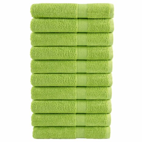 Handdoeken SOLUND 10 st 600 g/m&sup2; 100x200 cm appelgroen 1