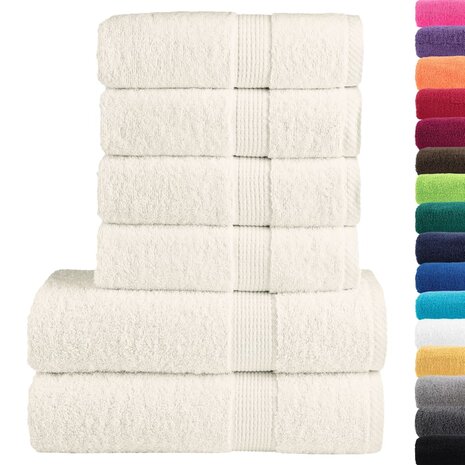 6-delige Handdoekenset SOLUND 600 g/m&sup2; cr&egrave;mekleurig 2
