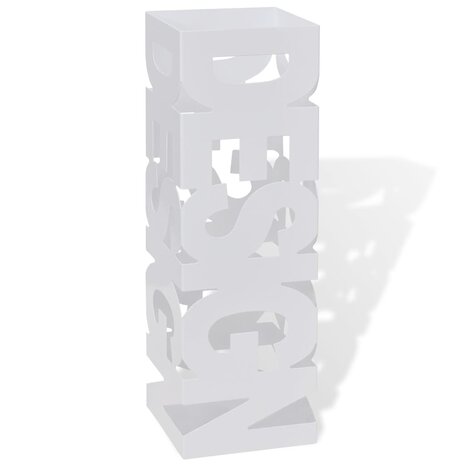 Paraplustandaard wit vierkant staal 48,5 cm 1