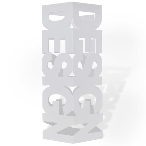 Paraplustandaard wit vierkant staal 48,5 cm 2