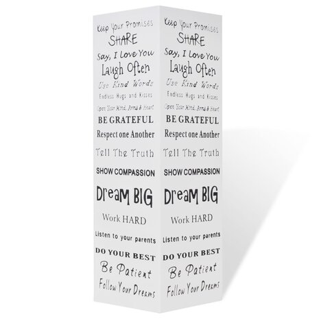 Paraplustandaard wit vierkant + tekst staal 48,5 cm 2
