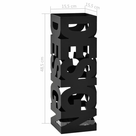 Paraplustandaard design staal zwart  5
