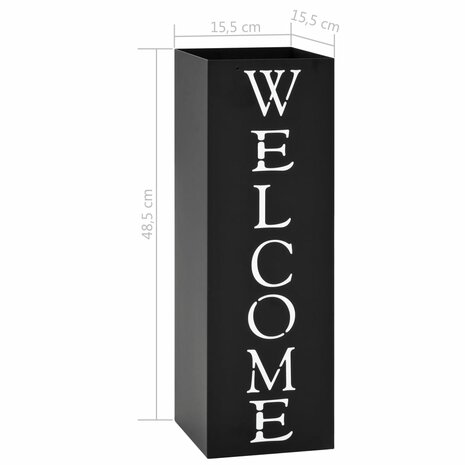 Paraplustandaard Welcome staal zwart  6