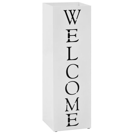Paraplustandaard Welcome staal wit  1