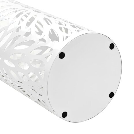 Paraplustandaard bladeren staal wit  4