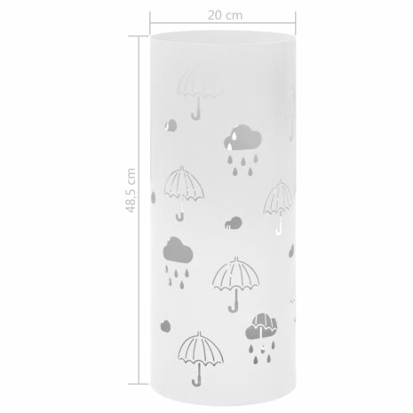Paraplustandaard paraplu's staal wit  6