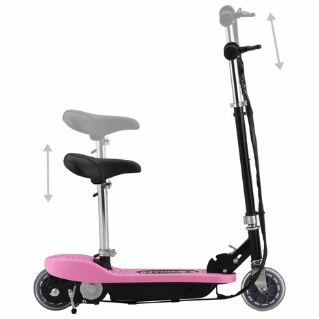 Step elektrisch met zitje 120 W roze 2