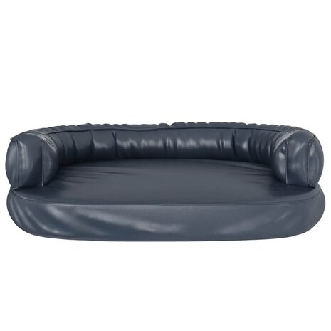 Hondenmand ergonomisch schuim 88x65 cm kunstleer donkerblauw 4