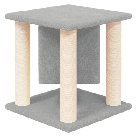 Kattenmeubel met sisal krabpalen 37 cm lichtgrijs 5