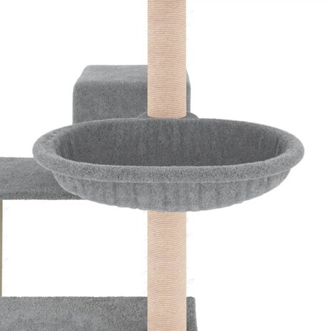 Kattenmeubel met sisal krabpalen 82,5 cm lichtgrijs 7