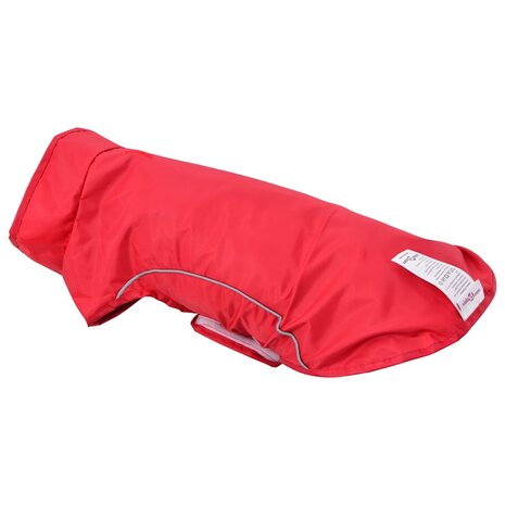 Hondenregenjas met reflecterende strips polyester rood XXS 8