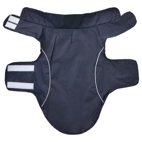 Hondenregenjas met reflecterende strips polyester blauw XXS 4