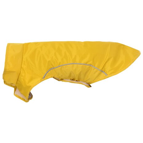 Hondenregenjas met reflecterende strips polyester geel S 6