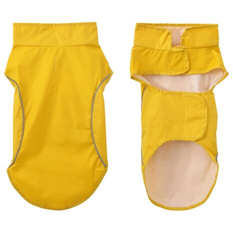 Hondenregenjas met reflecterende strips polyester geel M 3