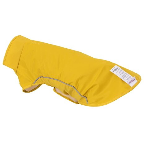 Hondenregenjas met reflecterende strips polyester geel M 8