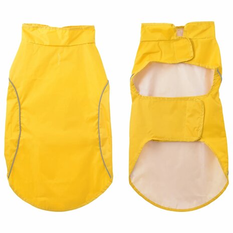 Hondenregenjas met reflecterende strips polyester geel 2XL 3