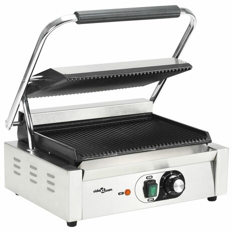 Panini grill gegroefd 2200 W 43x30,5x20 cm 3