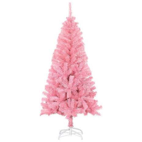 Kunstkerstboom met standaard 150 cm PVC roze 2