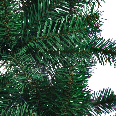 Kunstkerstboom met iriserende uiteinden 210 cm PVC groen 5