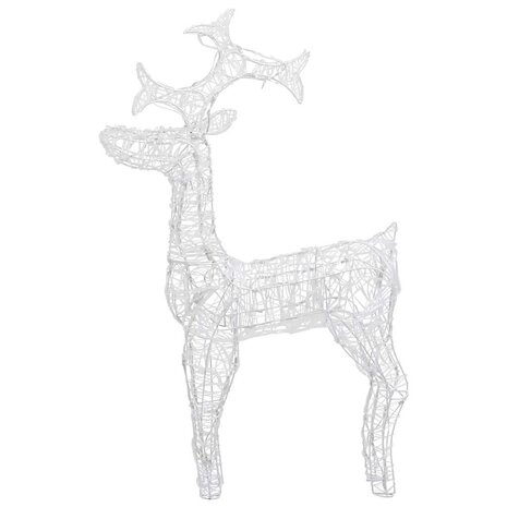 Kerstdecoratie rendieren 90 LED's 60x16x100 cm acryl 4