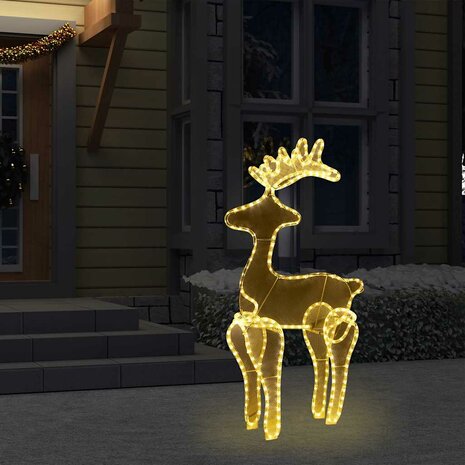 Kerstversiering rendier met mesh 306 LED's 60x24x89 cm 1