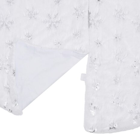 Luxe Kerstboomrok Wit 150 cm Imitatiebont 3