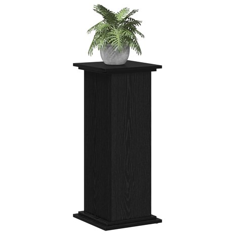 Plantenstandaard Zwart Eiken 33 x 33 x 80 cm Bewerkt hout 3