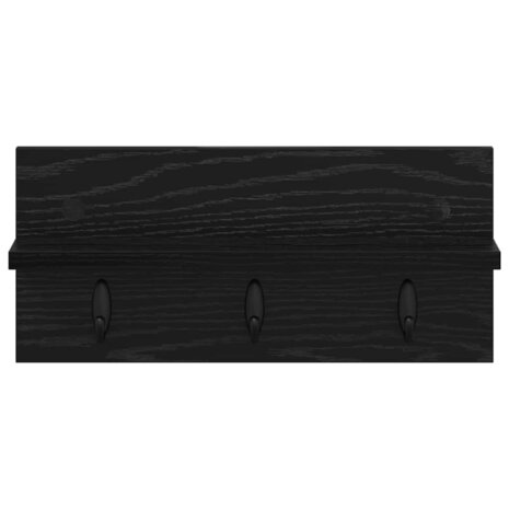 Wandgemonteerde kapstok Zwart Eiken 40 x 10,5 x 18 cm 5