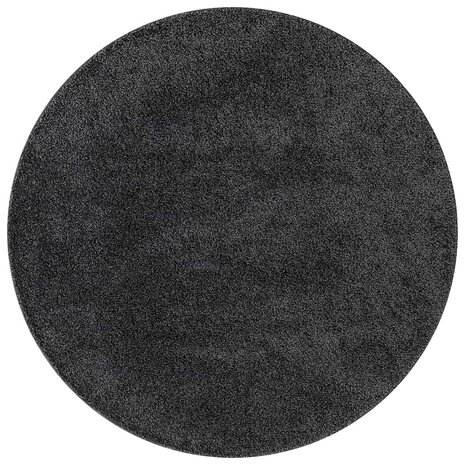 Antislip Shaggy Tapijt Donkergrijs 90 x 90 cm PP 2