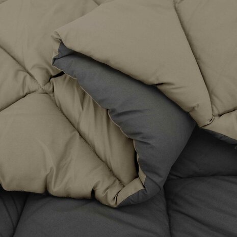 Winter Dekbed Lichtgrijs en Antraciet 135 x 220 cm Microfiber 6
