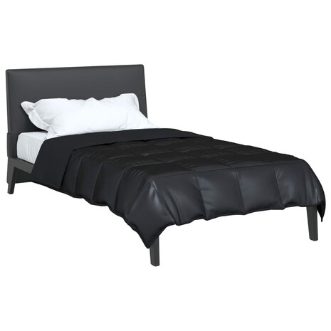 Zomer Dekbed Zwart 135 x 200 cm Satijn en Microfiber 3