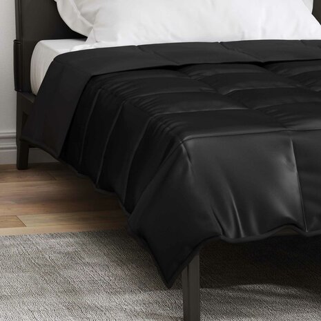 Zomer Dekbed Zwart 135 x 200 cm Satijn en Microfiber 4