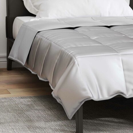 Zomer Dekbed Zilver 135 x 220 cm Satijn en Microfiber 4